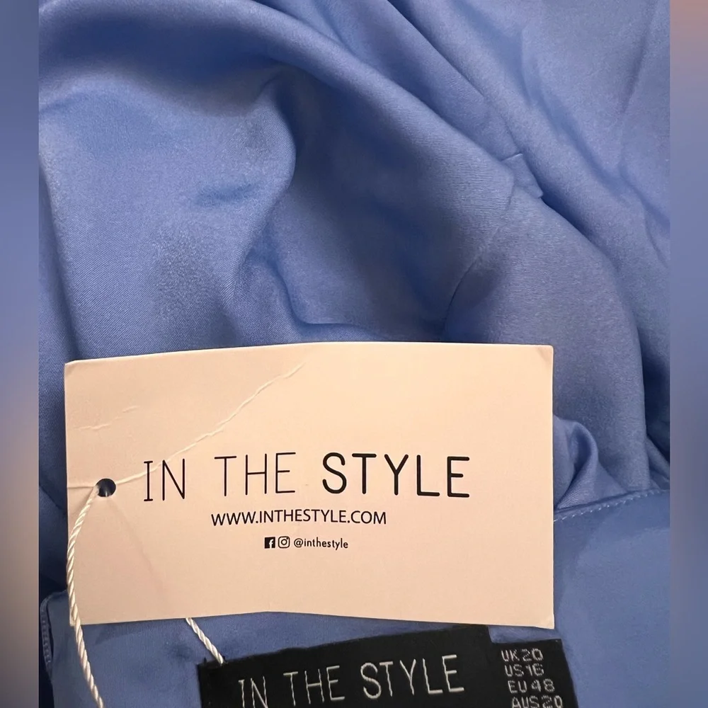 Brand new ASOS satin dress in blue - Picture 3 of 3